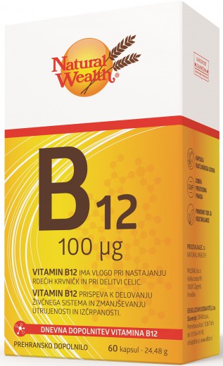 Natural Wealth Vitamin B12 100mcg, 60 kapsul