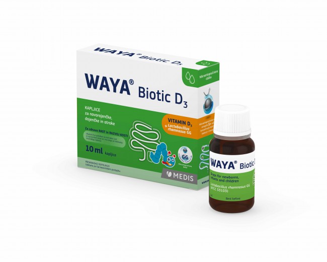WAYA Biotic D3 kapljice za novorojenčke, dojenčke in otroke