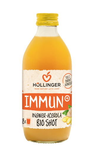 Shot ingver immun BIO, Hollinger, 330 ml