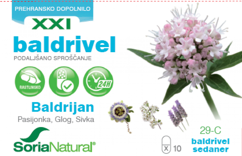 Soria Natural, Baldrivel XXI kapsule s podaljšanim sproščanjem, 10 kapsul