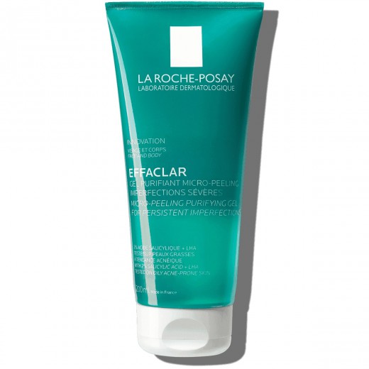 La Roche-Posay, EFFACLAR Micro-peeling gel za čiščenje mastne občutljive kože, 200 ml