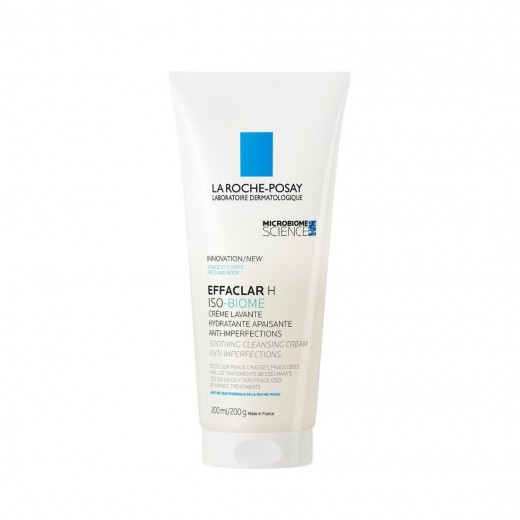 La Roche-Posay, EFFACLAR H ISO-BIOME Pomirjujoča čistilna krema proti nepravilnostim, 200 ml