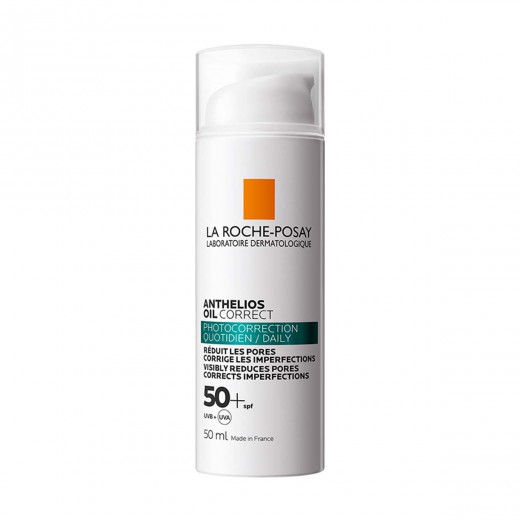 La Roche-Posay, ANTHELIOS OIL CORRECT Gel krema za zaščito mastne kože pred soncem SPF50+, 50 ml