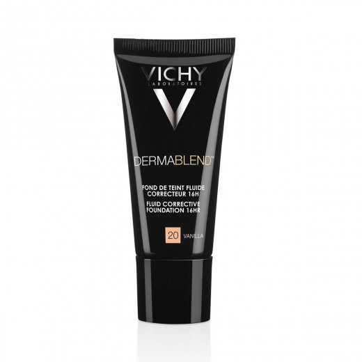 VICHY, DERMABLEND Tekoči puder z visoko prekrivno močjo SPF28, 30 ml, 20 Vanilla