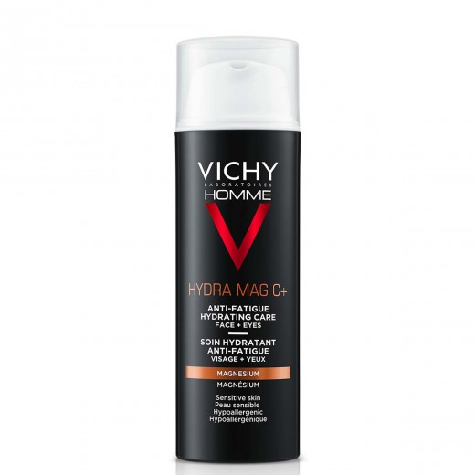 VICHY, HOMME HYDRA MAG C+ Vlažilna nega proti znakom utrujenosti za obraz in predel okoli oči, 50 ml "