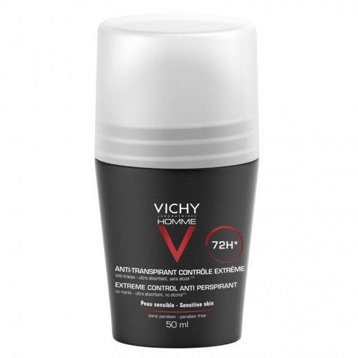VICHY, HOMME Deodorant za moške z 72-urno zaščito proti potenju, 50 ml