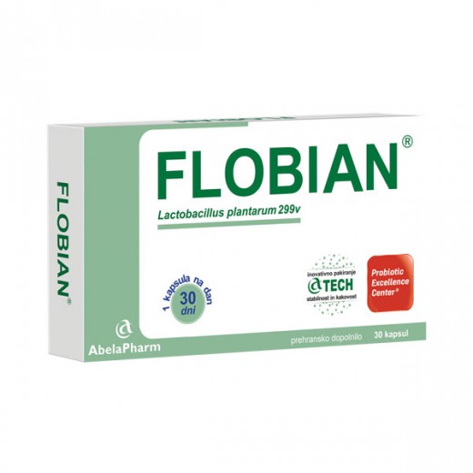 Flobian, Lactobacillus plantarum 299v, 25 mg, 30 kapsul