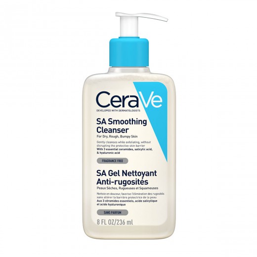 CeraVe, SA gel za čiščenje suhe in grobe kože, 236 ml