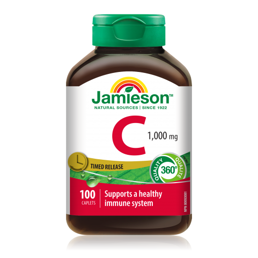 Jamieson, vitamin C, tablete s podaljšanim sproščanjem + 4 ure, 1000 mg