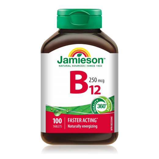 Jamieson Vitamin B12 250 μg, 100 tablet
