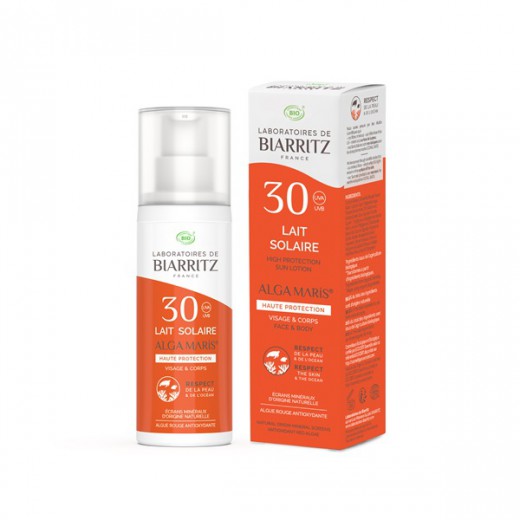 Biarritz Alga Maris Bio Mleko za sončenje SPF30, 100 ml