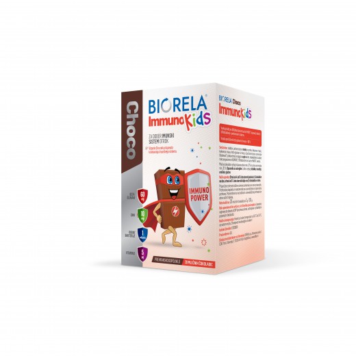 Biorela Choco Immuno Kids, 20 mlečnih čokoladic