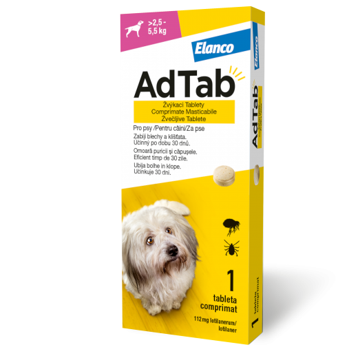 AdTab za pse 2.5-5.5kg /112.5 mg, 1 tableta