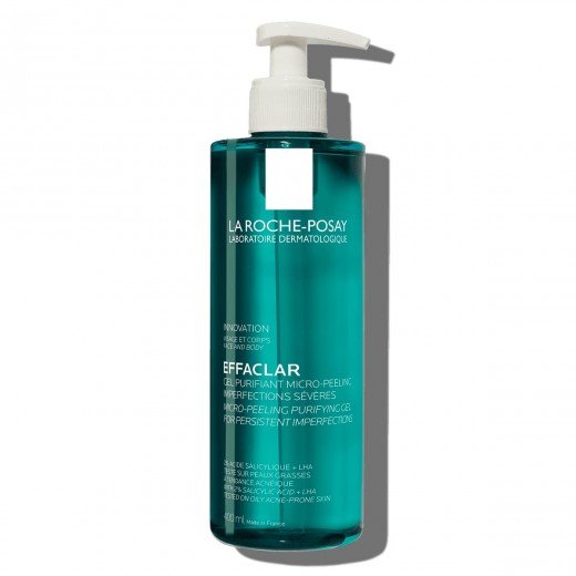 La Roche-Posay, EFFACLAR Micro-peeling gel za čiščenje mastne občutljive kože, 400 ml