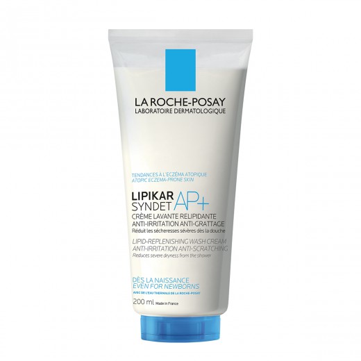 La Roche-Posay, LIPIKAR SYNDET AP+ Kremni gel za umivanje telesa za suho kožo, 200 ml