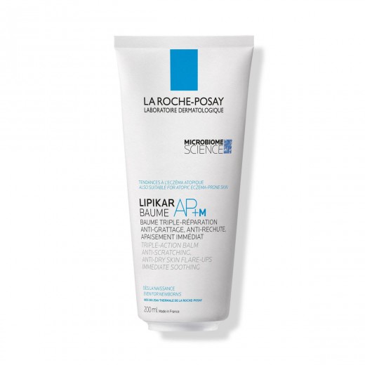 La Roche-Posay, LIPIKAR BAUME AP+M Balzam za telo in obraz v eko pakiranju za suho kožo, nagnjeno k atopiji, 200 ML