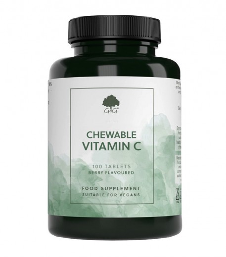 G&G Vitamin C z okusom češnje in maline, 100 žvečljivih tablet