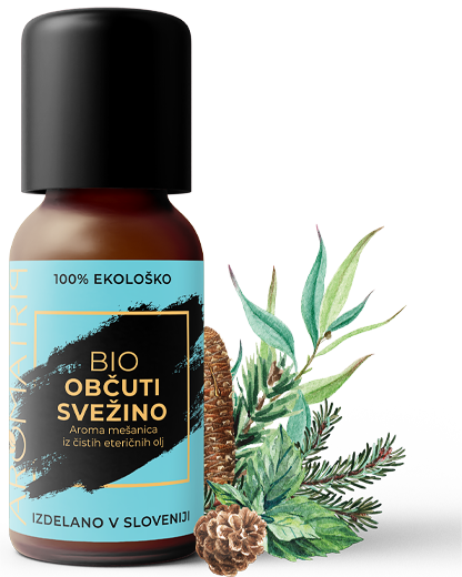 Aromatrip® OBČUTI SVEŽINO – BIO mešanica eteričnih olj 15 ml