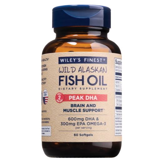 Wiley's Finest, Wild Alaskan fish oil, Peak DHA, 60 kapsul