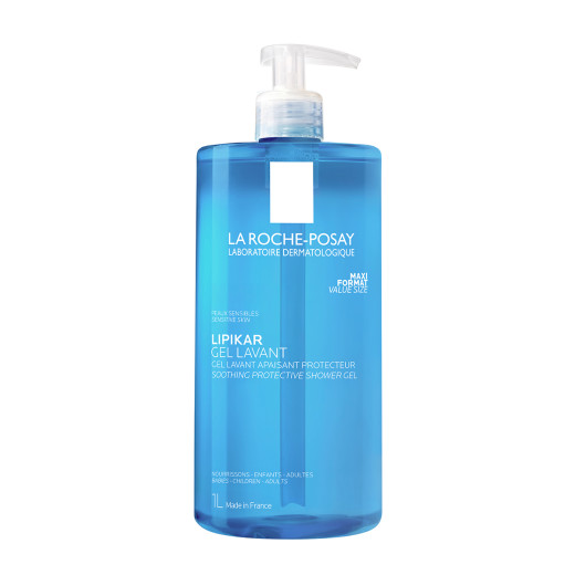 La Roche-Posay, LIPIKAR GEL LAVANT za prhanje za občutljivo in suho kožo, 1000 ml
