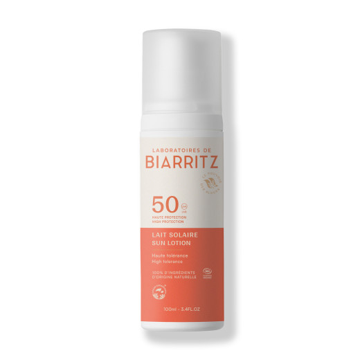 BIARRITZ, Mleko za sončenje BIO, SPF50, 100 ml