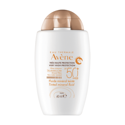 AVÈNE, zelo visoka zaščita pred soncem obarvani mineralni fluid SPF50+, 40 ml