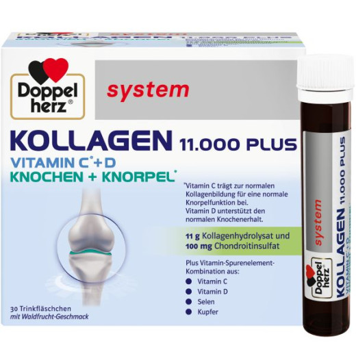 Doppelherz system Kolagen11000 PLUS, 30 enoodmernih plastenk