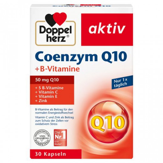 Doppelherz aktiv, Koencim Q10 + vitamini B, 30 kapsul