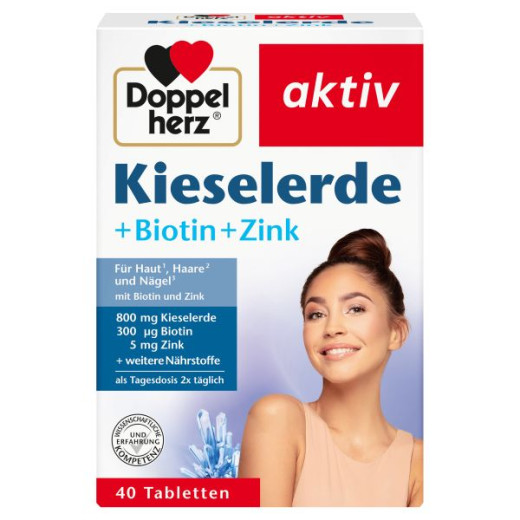 Doppelherz aktiv, SILICIJEVA PRST + biotin + cink, 40 tablet