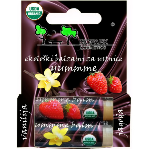 Biopark Cosmetics, Set Yummme balzamov JAGODA VANILIJA