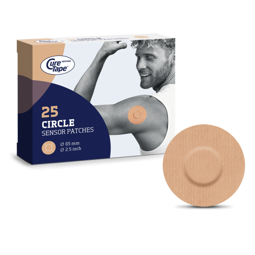 CureTape, obliži za CGM senzorje, 25 obližev