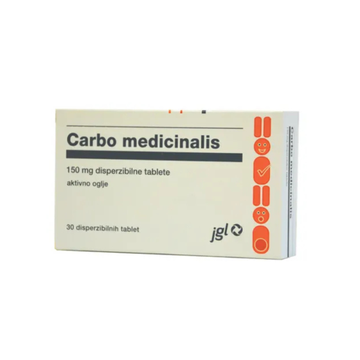 Carbo medicinalis, disperzibilne tablete, aktivno oglje, 150 mg