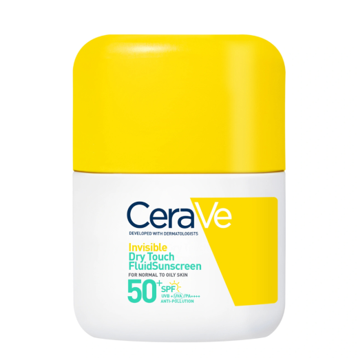 CeraVe, Nevidni, Dry Touch fluid za zaščito pred soncem, SPF 50+, zelo visoka zaščita, 50 ml