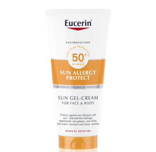 Eucerin, Sun Allergy Protect kremni gel za zaščito pred soncem ZF 50+, 200 ml