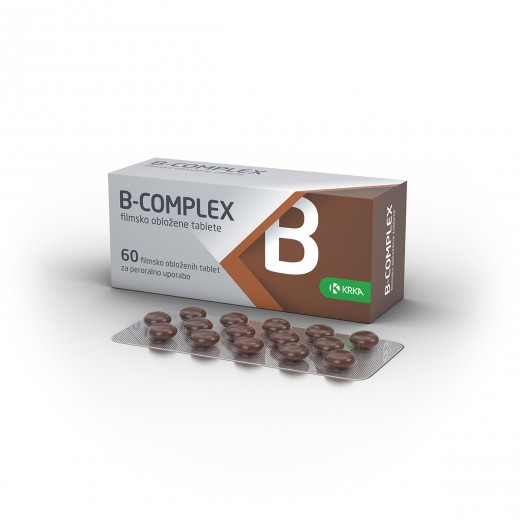 B-complex obložene tablete, 60 obloženih tablet