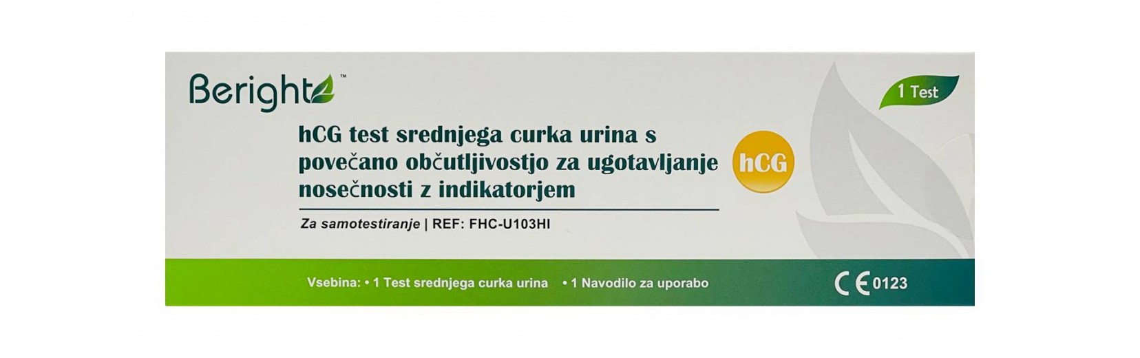 Hitri test HCG srednjega curka urina