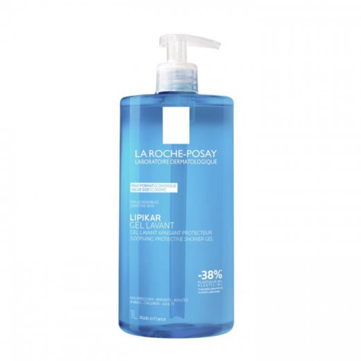 La Roche-Posay, LIPIKAR GEL LAVANT za prhanje za občutljivo in suho kožo, 1000 ml