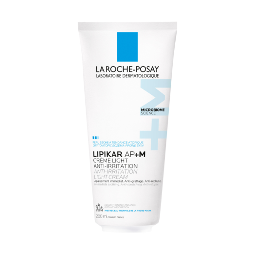 La Roche-Posay, LIPIKAR BAUME LIGHT AP+M Balzam za telo in obraz v eko pakiranju za suho kožo, nagnjeno k atopiji, 200 ML