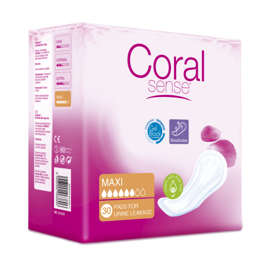 Vložki Coral Sense Maxi, 30 kos/zavitek