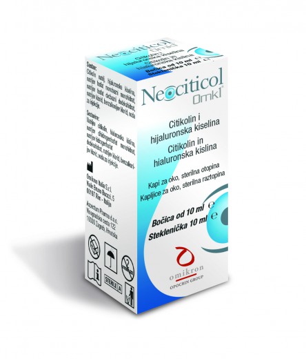 Neociticol OMK1, kapljice za oči, 10 ml 