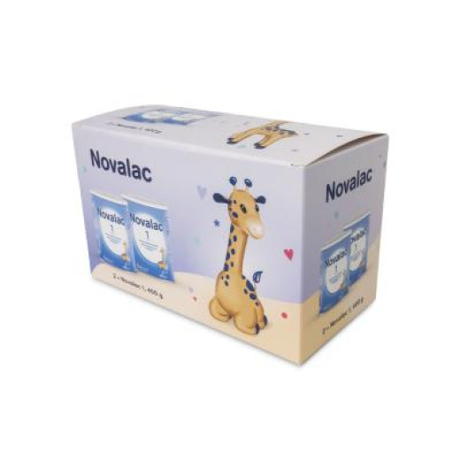 Novalac 1, začetno mleko za dojenčke, 2x400 g