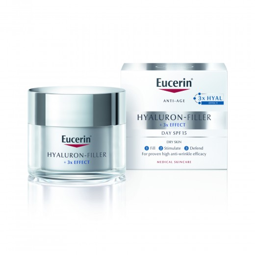 Eucerin Hyaluron Filler dnevna krema za suho kožo z ZF 50 ml