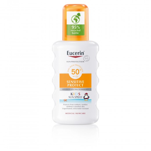 Eucerin Sun KIDS Sensitive Protect sprej za zaščito otroške kože pred soncem ZF 50+, 200ml