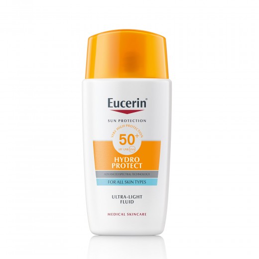 Eucerin Sun Hydro Protect izjemno lahek fluid za zaščito obraza pred soncem ZF 50+