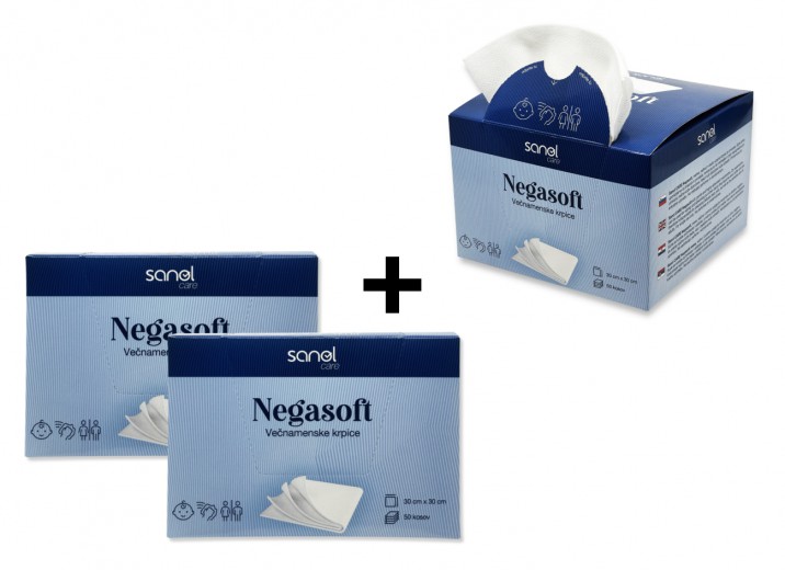 Sanol Care, Negasoft Krpice za nego, 50 kos, 2+1 GRATIS