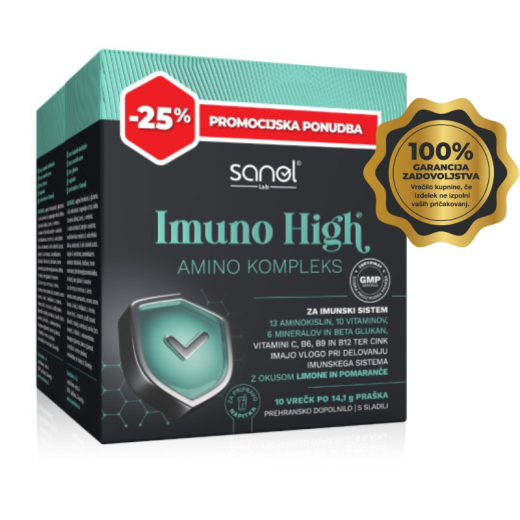 Sanol LAB, Imuno High Amino Kompleks, 2x10 vrečk, Promocijska ponudba