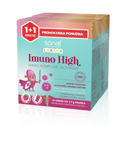 Sanol LAB, Junior Imuno High Amino Kompleks, 2x10 vrečk, 1+1 GRATIS