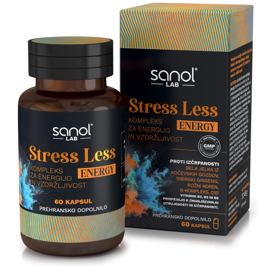 Sanol LAB, Stress Less Energy, 60 veganskih kapsul