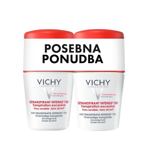 VICHY, DÉODORANT Stress Resist Intenzivni antitranspirant roll-on 72h, 2x50 ml