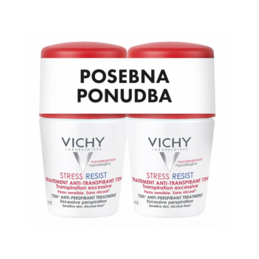 Vichy, DÉODORANT Stress Resist Intenzivni antitranspirant roll-on 72h, 2x50 ml